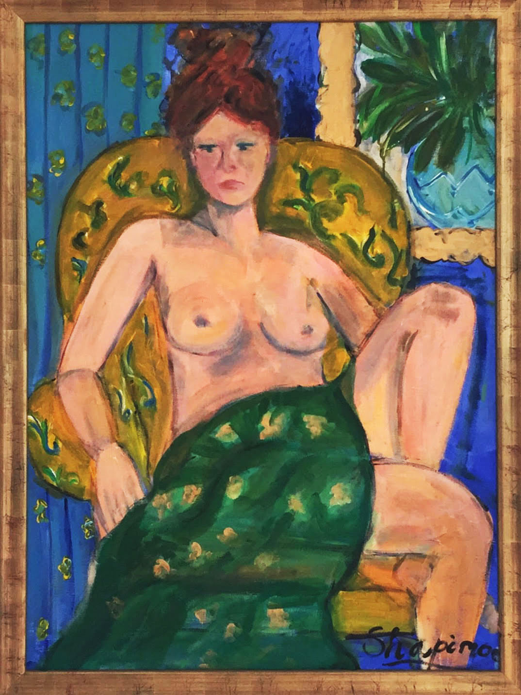 23a.Nude on armchair